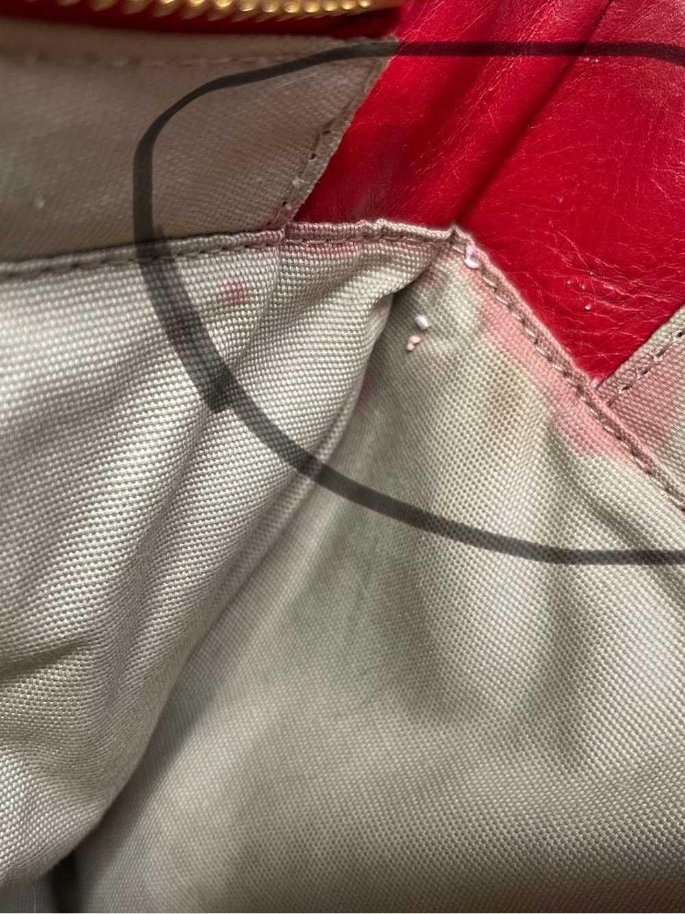 Tory Burch Ella Red Leather Large Logo Tote Bag - Picture 4 of 14
